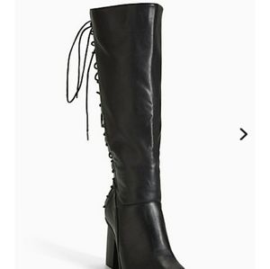 Torrid Latice Corset Wedge Boots